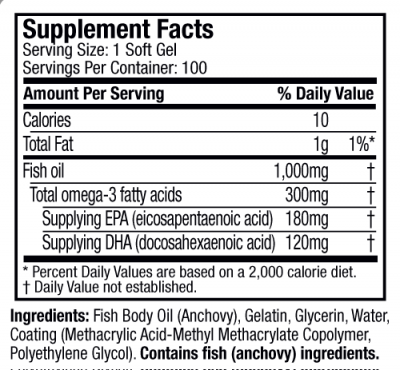 MUSCLETECH FISH OIL CAPS