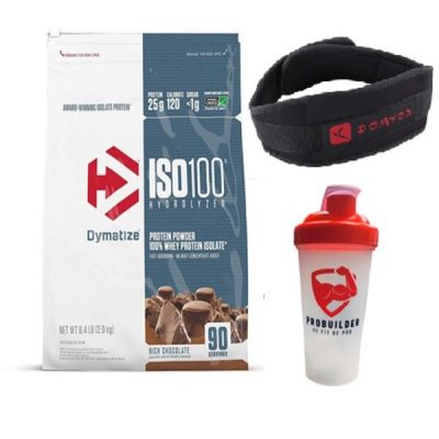 DYMATIZE ISO 6.4 LBS + GYM BELT + SHAKER - Image 5