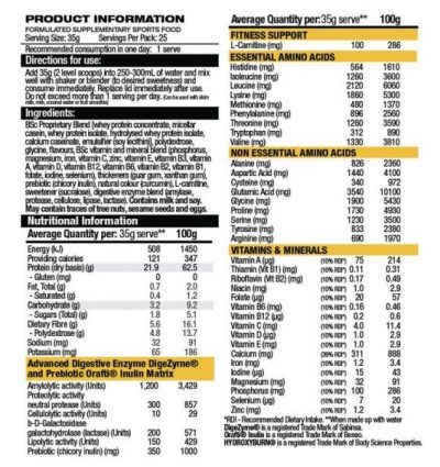 BSC Hydroxy Burn Lean 5 Low Carb Protein 900gm - Image 5