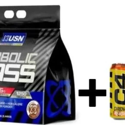USN Anabolic Mass Gainer and 3 C4 Pre Workout RTDs
