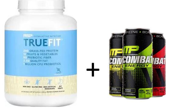 RSP TrueFit and 6 MusclePharm Cans Mixed