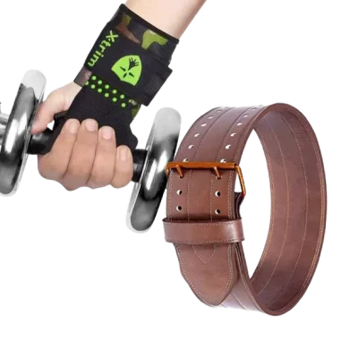 Gym Accessories Deal: Gym Leather Belt &  Deadlift Wraps