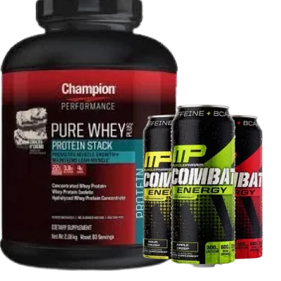 Deal: Champion Whey Protien and Musclepharm Pre-Workout Cans