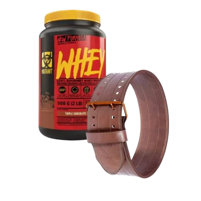 Combo Deal: Mutant Whey and Leather Gym belt