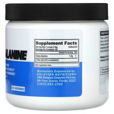 EVLution Nutrition, Beta-Alanine, Unflavored, 7.05 oz (200 g) - Image 2