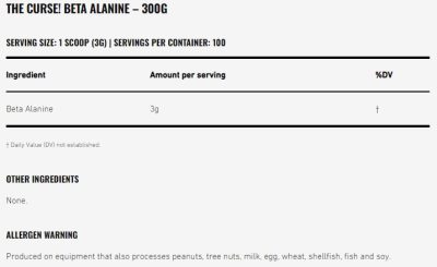 JNX Sports The Curse! Beta Alanine - Image 2