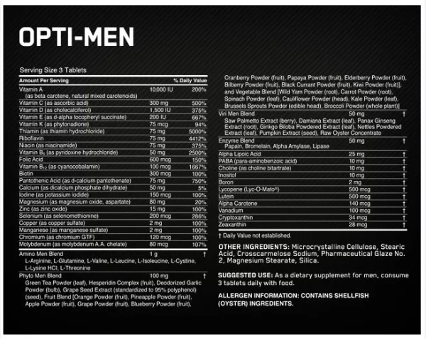 OPTIMUM NUTRITION OPTI MEN - Image 2