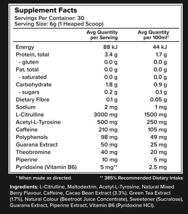 Pack Nutrition Pre Workout - Image 2