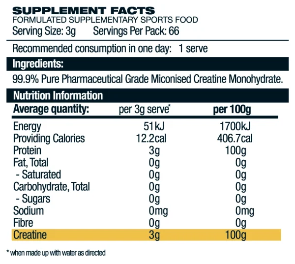 BSC Micronized Creatine Monohydrate (66serves) - Image 2