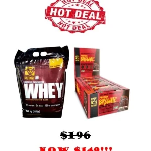 MUTANT DEAL- 10lb Whey Protein + 12x Protein Brownies