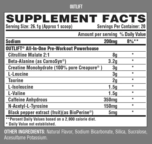 Nutrex Outlift Pre-Workout - Image 2