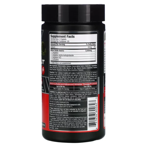 Six Star, Elite Series, Pre-Workout N.O. FURY, 60 Caplets - Image 2