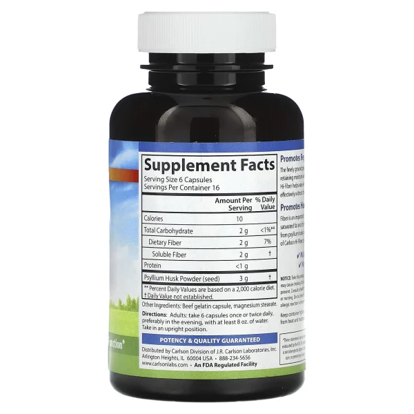 Carlson Hi-Fiber 100 Capsules - Image 2