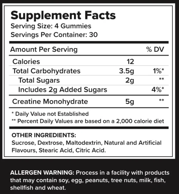 Pack Nutrition Creatine Monohydrate Gummies - Image 2