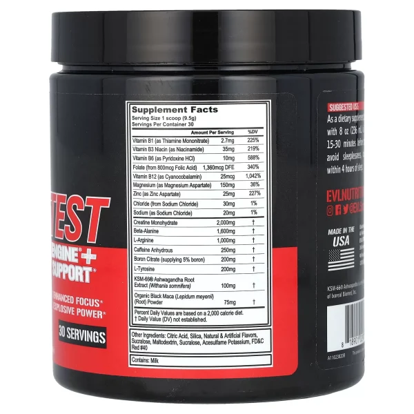 EVLution Nutrition ENGN Test Pre-Workout & Testosterone Support - Image 2