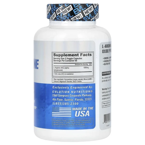 EVLution Nutrition, L-Arginine AKG - Image 2