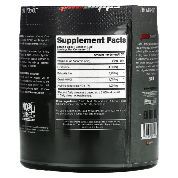 ProSupps Hyde Max Pump Stim-Free Pre Workout - Image 2