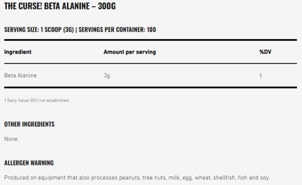 JNX Sports The Curse! Beta Alanine - Image 2
