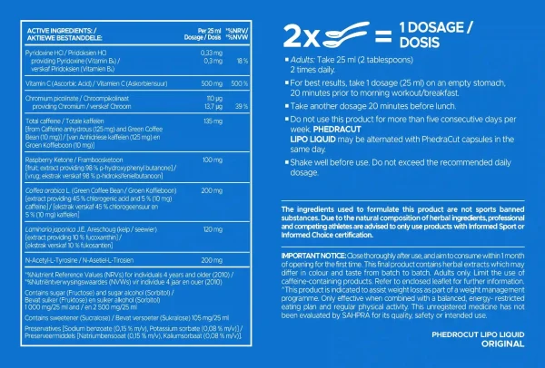 USN Phedracut Lipo X Liquid Fat Burner - Image 2