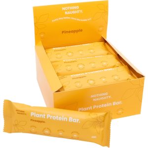 Nothing Naughty Plant Protein Bars (Pineapple) – Vegan, Low Sugar Healthy Snack